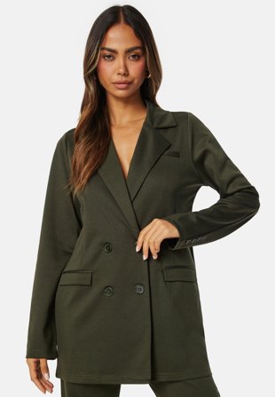 BUBBLEROOM Serene soft blazer Dark green Klær