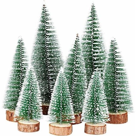 Mini Kunstige Juletræer 10/15/20cm Lille Dekoration