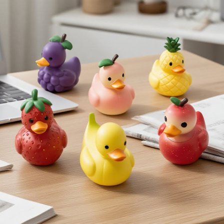 Hedelmäankka puutarhapatsas – Hartsista valmistettu ulkopihan koriste söpö eläinpuutarhakoriste kodin sisustus