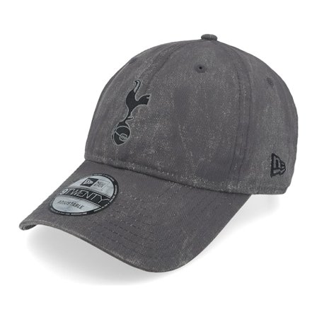 New Era - Football Grey unconstructed Czapka Z Daszkiem - Tottenham Hotspur Italian Wash 9TWENTY Dark Grey Dad Cap @ Hatstore