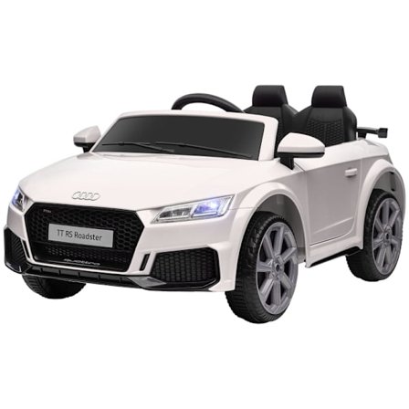 Rootz Kids Electric Sports Car - Ride-On Toy Car - Barnfordon - Realistisk design - MP3-spelare - Fjärrkontroll - Vit - 102cm x 60cm x 44cm