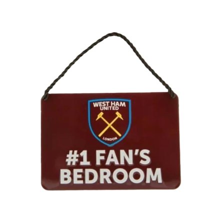 West Ham United FC Officiell Nummer 1 Fan Fotboll Vapen Sovrum