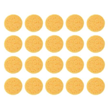 100 stk runde sminkefjernerputer Cellulose ansiktssvamper Kosmetikk pudderpuff Gjenbrukbare sminkeputer Kosmetiske spa-svamper