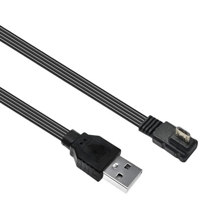 USB 2.0 til 5-pin USB-ladekabel 90° vinkel Hurtig opladning og dataoverførsel på tværs af flere enheder Valgfri længde