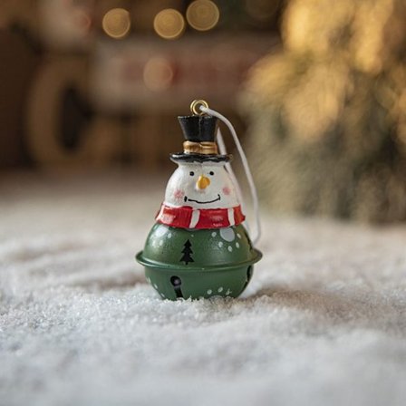 Christmas Tree Bell Xmas Decors Snowman Ren Jingle Bells Xmas Tree Decoration
