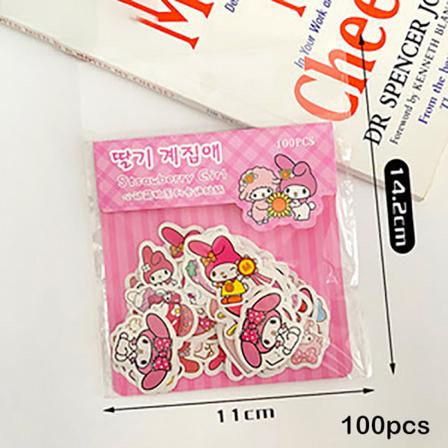 100 Ark Kreative Tegneserie Kapybara Papirvarer Klistremerker DIY Dekor A4