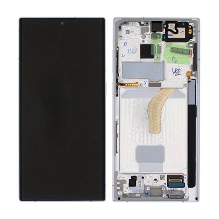Samsung Galaxy S22 Ultra Skärm med LCD Display Original - Vit
