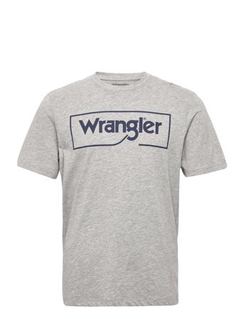 Frame Logo Tee T-shirt Grå Wrangler