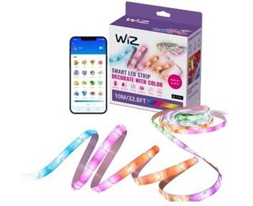 WIZ-RGBIC LEDstrip 10m(5+5) Type-C - B-vare-WiZ LED Strip 10 m (5+5) med dynamiske fargeeffekter-Smart home-Belysning