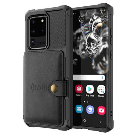 Elegant Skyddsskal med Kortfack - Samsung Galaxy S20 Ultra