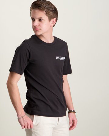 Jack & Jones JPRBLAOSCAR SS TEE FST JNR Svart T-skjorter Gutt - Kids Brand Store