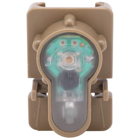 Udendørs Mini Overlevelsessikkerhedslygte IPX8 Vandafvisende Hjelm Guide Rail Signal Lampe Mud Farve Base Hvidt Lys