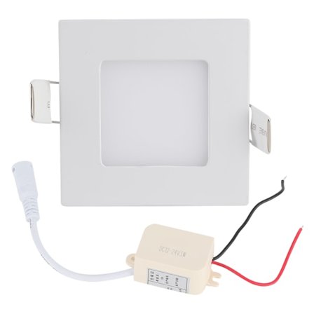 Taklampe 12V 3W Innvendig tak firkantet lampe for maritim lastebil RV bobil varm hvit