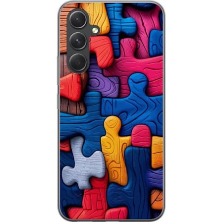 Yhteensopiva Puhelinkuori Samsung Samsung Galaxy S24+ Leikkisä kuvitus Stitchin kanssa vaaleanpunaisissa omenoissa pehmeässä pastellidesignissa, jo