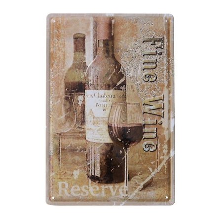 Occident Retro Plade Vægskulptur Vintage Metal Poster Plade Metal Skilte Maleri Plade Til Bar Pub Hjem (fin Vin)