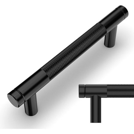 st svarta kökshandtag 96 mm möbelhandtag med skruvar, för skrivbord, lådor, skåp, garderober UK0040