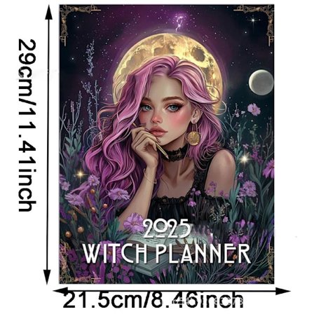 Ny 2025 Häxplanerare Häxplanerare Kreativ Planeringskalender Present