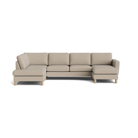 Haven U-sofa, højrevendt - Aurora Beige - 206x327x86 - Sofa, u-sofa
