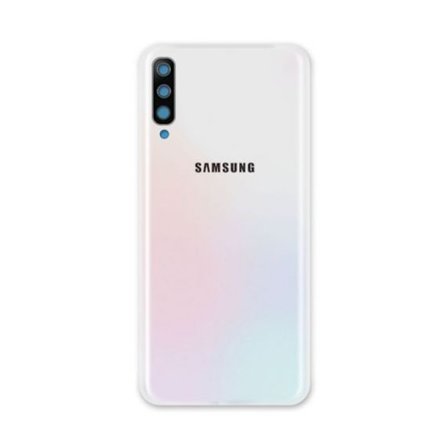 Samsung Galaxy A70 Baksida med tejp - Vit