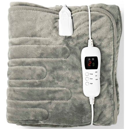 Nedis - Varmefilt/varmedyne Elektrisk värmefilt 180 x 130 Grå