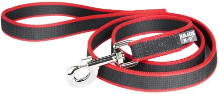 Julius K9 - Jogging Leash koiranhihna joustolla - 1,3 m - Musta/punainen