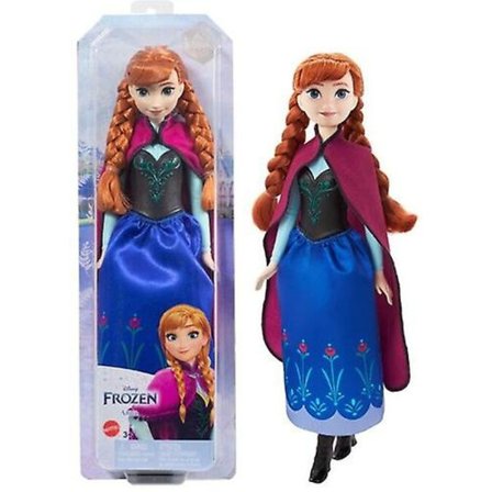 Mattel - Disney Frozen Dukke Anna med Fletninger [SAMLEROBJEKTER] Papirduk USA import