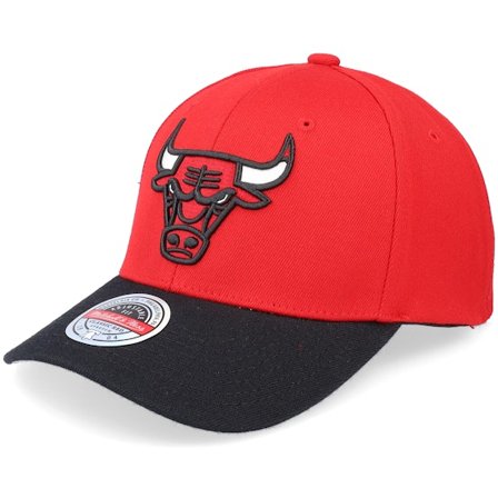 Mitchell & Ness - NBA Rot Adjustable Cap - Chicago Bulls Team 2 Tone 2.0 Stretch Red/Black Adjustable @ Hatstore