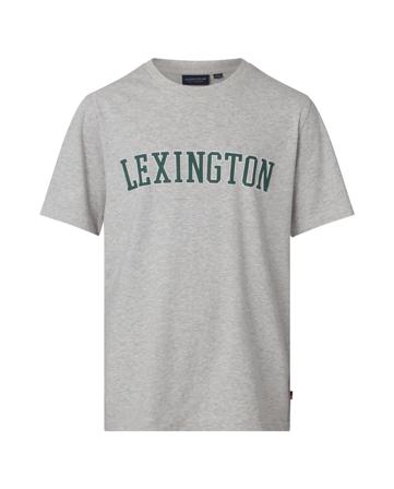 Lexington Manny teen organic cotton casual print tee, gray melange
