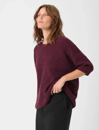 Soaked in Luxury Sltuesday Jumper - Burgundy - M