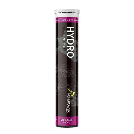 PurePower Hydro 20 tabs Røde Bærsmag 20 tabs., Sport & Velvære, Protein & Energi, Elektrolytter