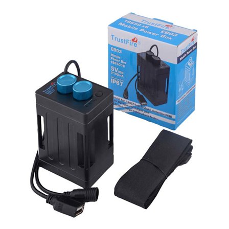 6X 18650 26650 8.4V Genopladeligt Batteri Kabinet Vandtæt Hus Dæksel Batteri Opbevaringsboks med DC/USB Oplader