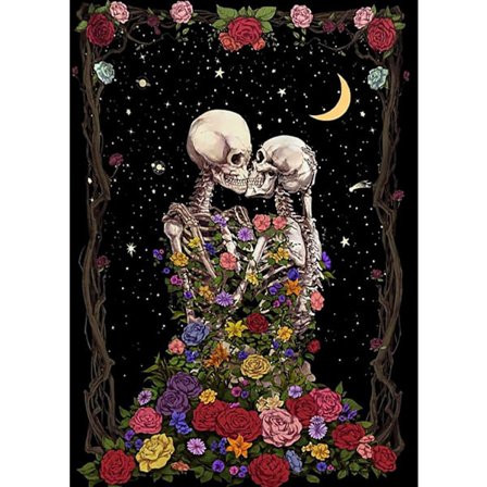 Diamond Painting Kits til voksne - Skelet DIY Diamant Kunst Kits Fuld Drill Diamant Prikker Malerier med Diamanter Ædelsten Kunst og Håndværk 