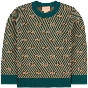 Kids - Gucci Green GG Logo Sweater 4 years - Jumpers and knitwear - 4 years - Brown - Junge