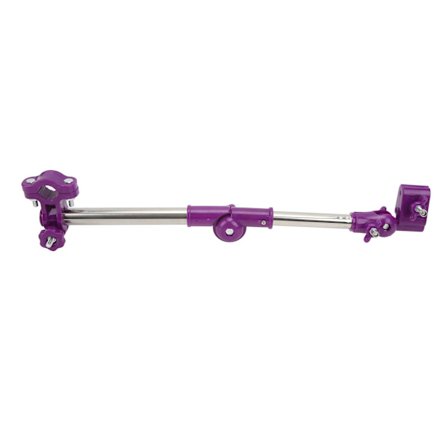 Rustfrit stål cykel paraplyholder 360 graders drejelig udendørs klapvogn skygge paraplyholder lilla