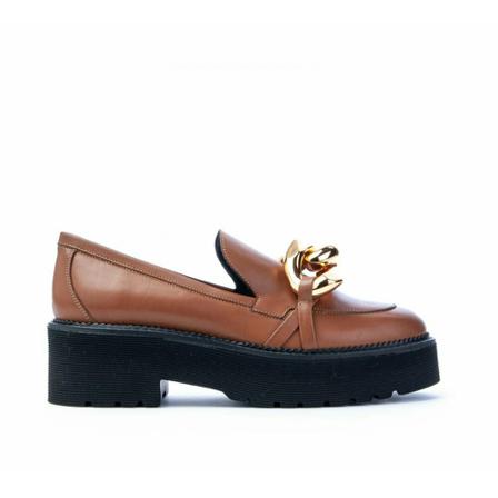 Roberto Festa Gluck moccasin chain Brun, Dame Loafers, Størrelse: 39 EU