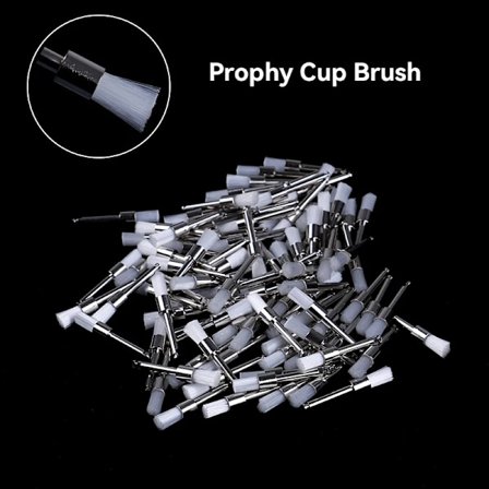 100 stk./boks Tannpoleringsbørster Dental Prophy RA Skaft Flat Nylon Snap Dental Profylakse