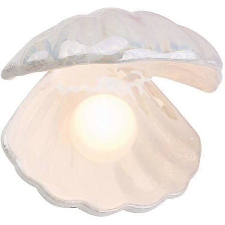 Keräilykelpoinen simpukankuorihelmi-koristevalaisin yövalo - pöytäkoriste