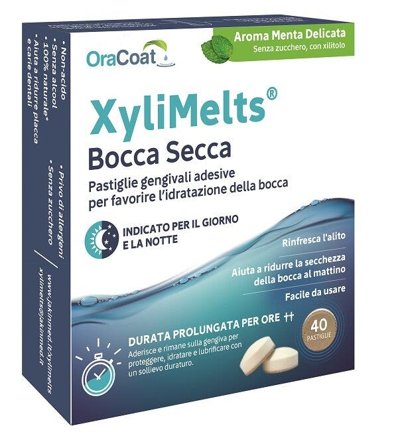 XyliMelts Bocca Secca Gusto Menta Delicata 40 Pastiglie
