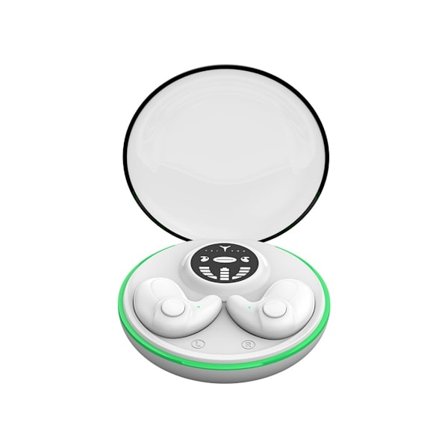 Trådlösa hörlurar för sidosovare Brusreducering för sömn med mikrofon och laddningsfodral Vit YEMAESRE