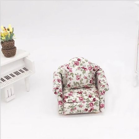 {PL} Nukkekotikalusteet ja nuket 1:12 Nukkekoti Nukkekotikalusteet Yhden hengen sohvamalli Koriste