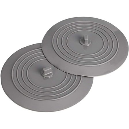 2-pakke 6 tommers universelle silikonpropper - avløpsplugg for kjøkken, bad, vask, badekar