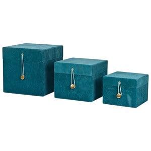 Christmas Kids Set of 3 Blue Storage Boxes One Size - Storage - One size - Blue