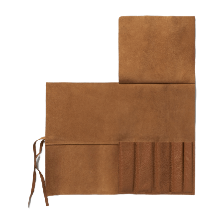 Åhléns Home Knivfodral i läder Morberg x Kökstextil Brun ONESIZE