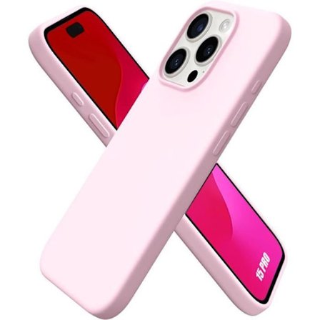 Skyddande skal - Rosa - för iPhone 15 Pro - Silikon - Stötdämpande - Slim
