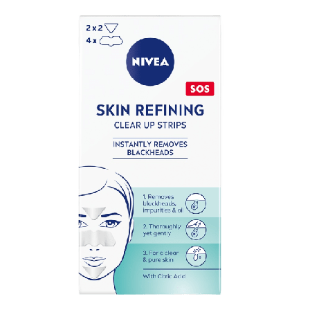 NIVEA Porplåster Skin Refining Clear-up Strips 6 st Ansikte Dam ONESIZE