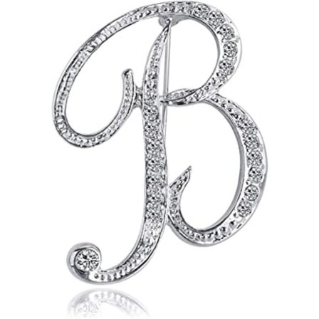 Brev Brosje Pins Initial Rhinestone Brosje for Kvinner Håndverk Si