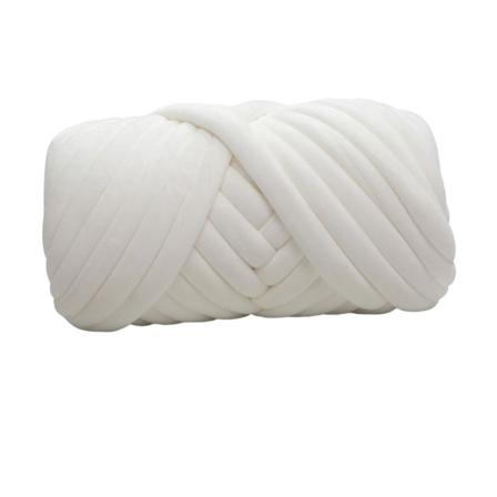 1kg Velvet Chunky Yarn För Arm Stickmatta Making Hand Knit White