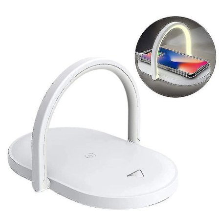 3 In 1 Wireless Charger Led Night Light Touch Control Bedside Table Lamp Phone Holder