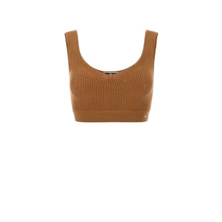 Elisabetta Franchi Sleeveless TOP Brun, Dame