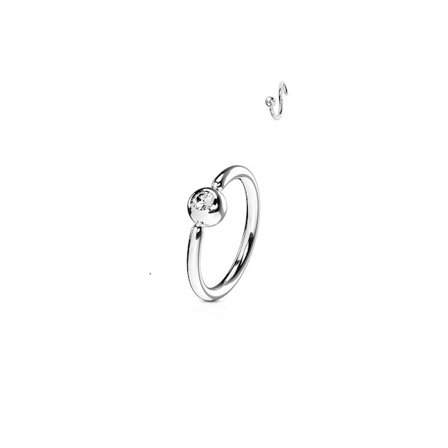 Piercingring i Titanium-IP 316L kirurgiskt stål med 3 mm. CZ